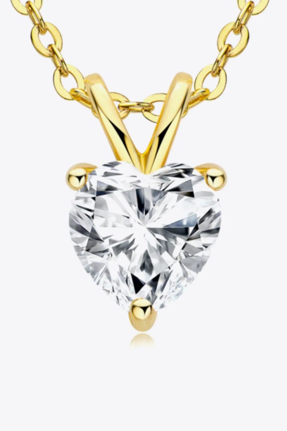 1 Carat Moissanite Heart-Shaped Pendant Necklace sold by Gigi Laurent product image thumbnail 3