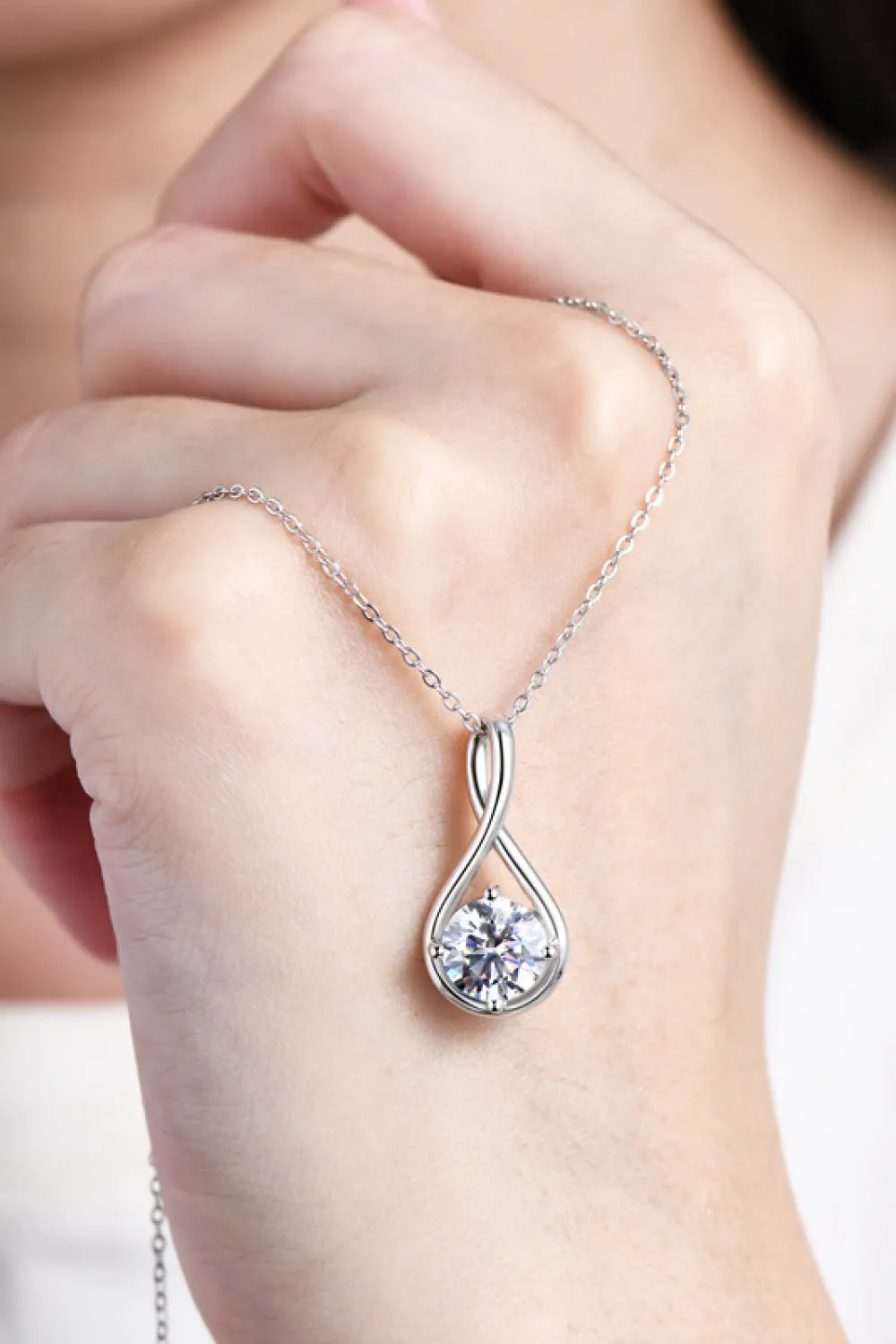 2 Carat Moissanite 925 Sterling Silver Necklace sold by Gigi Laurent product image thumbnail 3