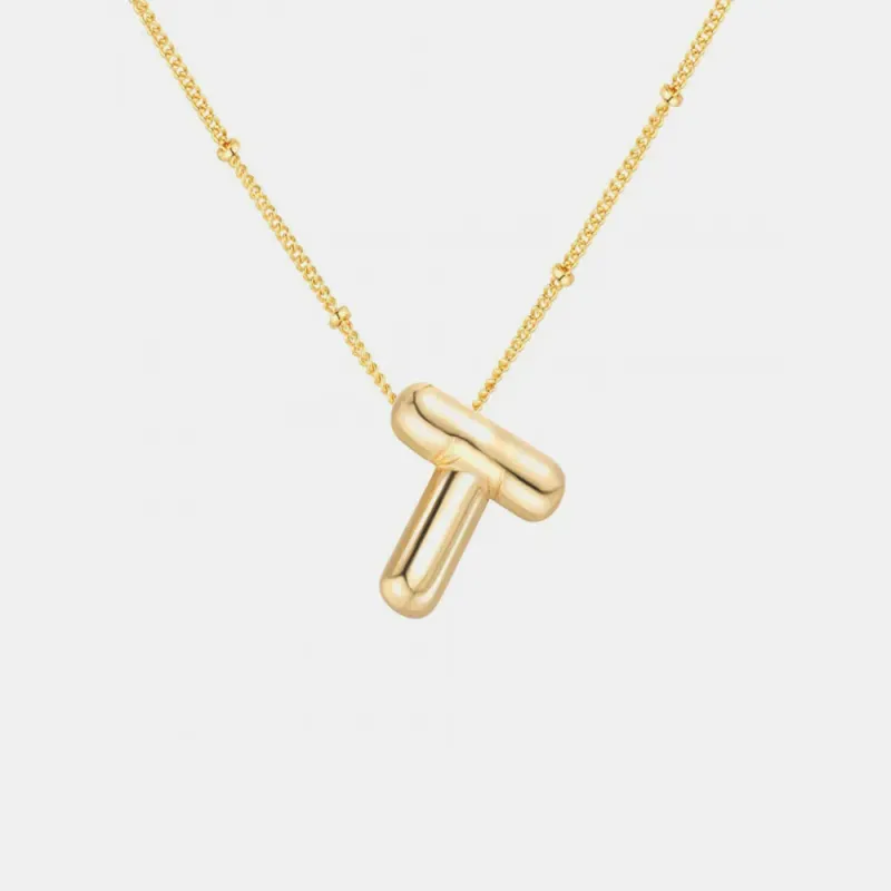Gold-Plated Bubble Initial Necklace sold by Gigi Laurent