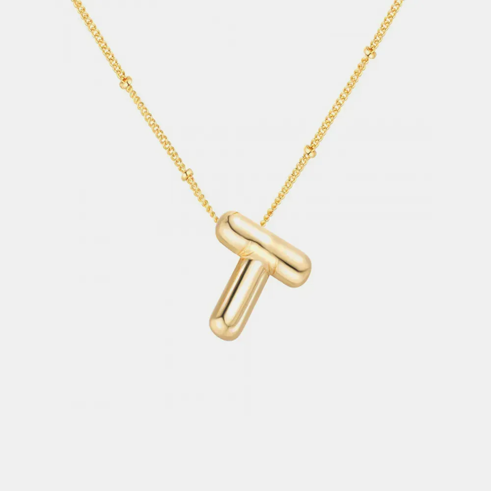 Gold-Plated Bubble Initial Necklace sold by Gigi Laurent