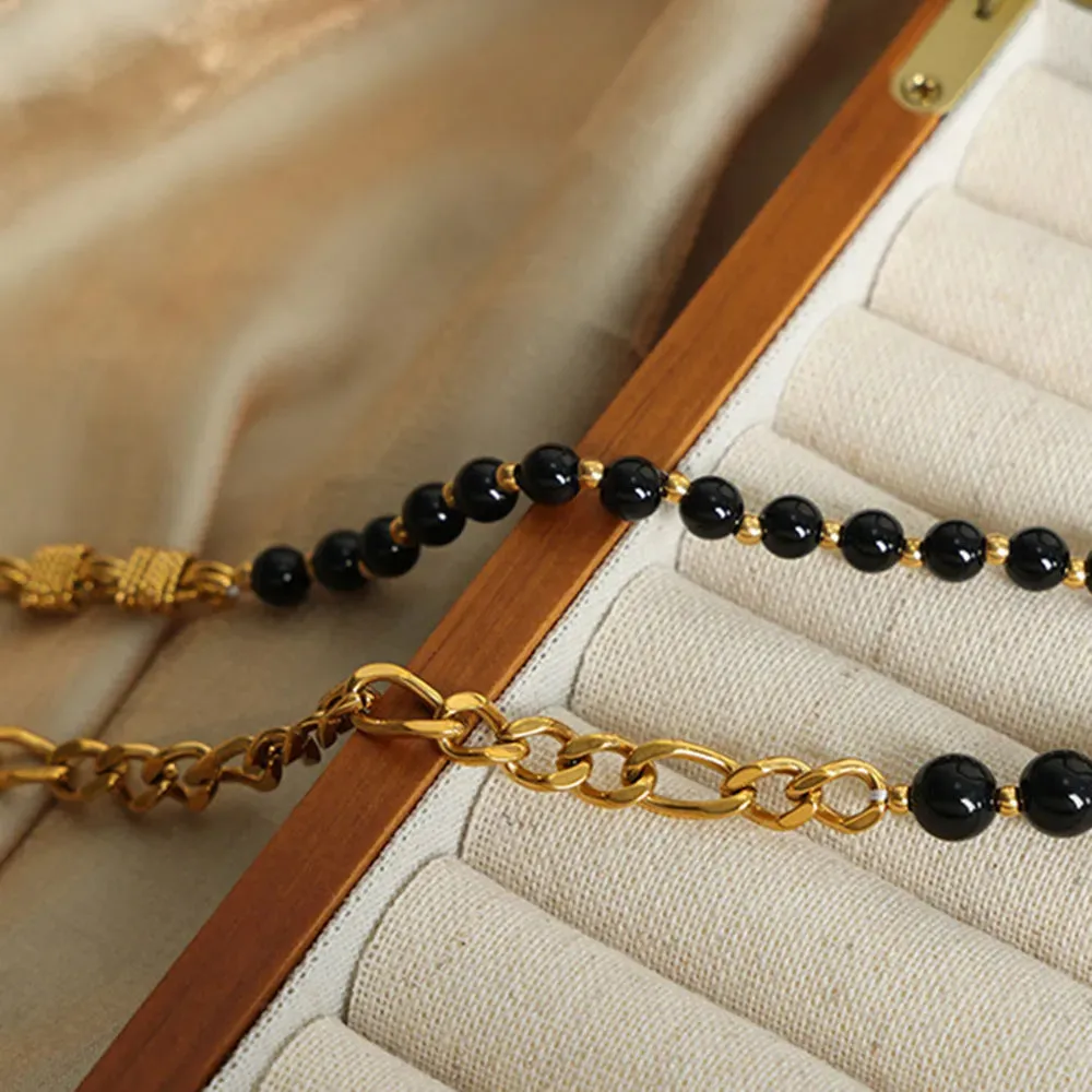 Bead Detail Chunky Chain Necklace sold by Gigi Laurent product image thumbnail 2