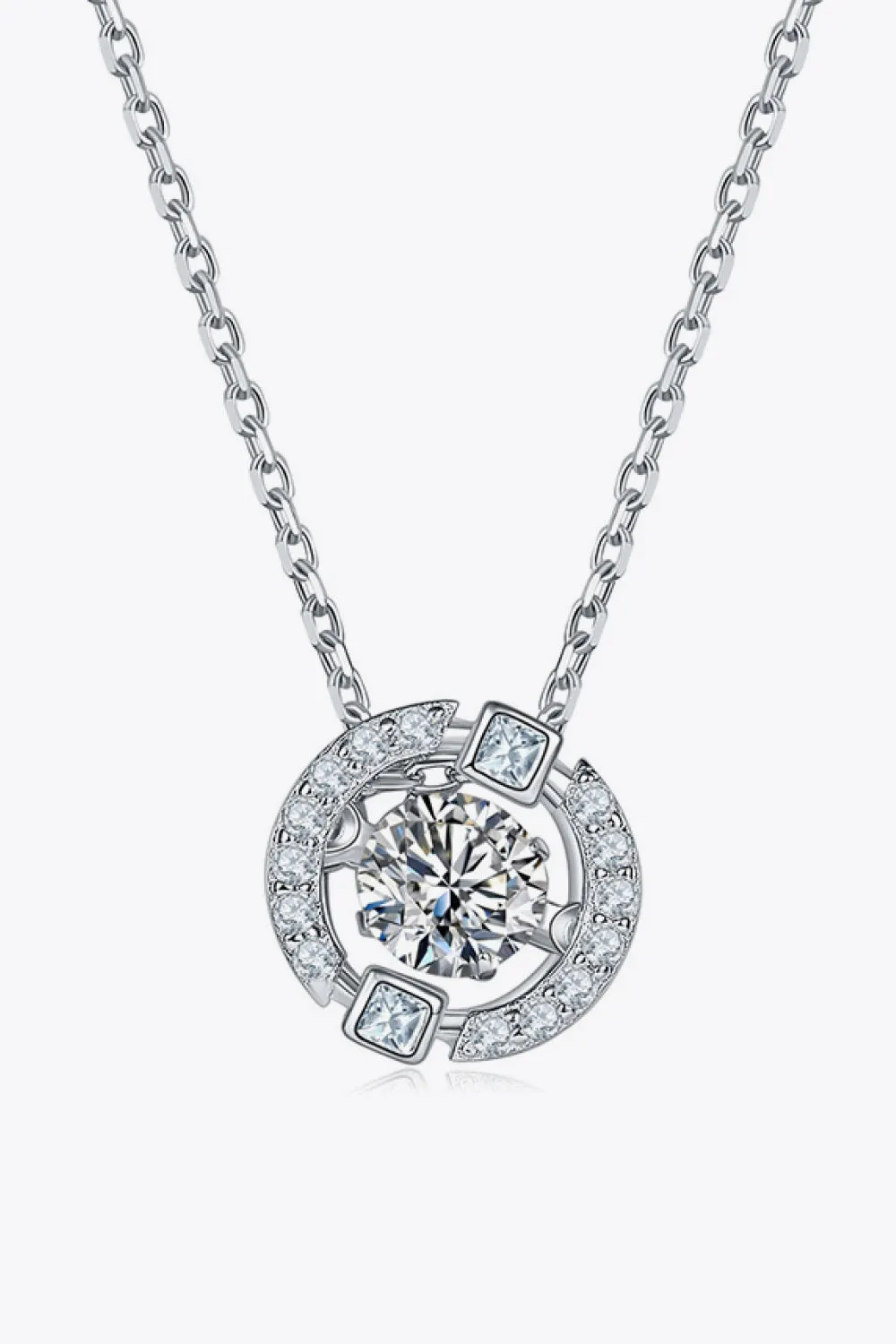 Moissanite Pendant Chain-Link Necklace sold by Gigi Laurent