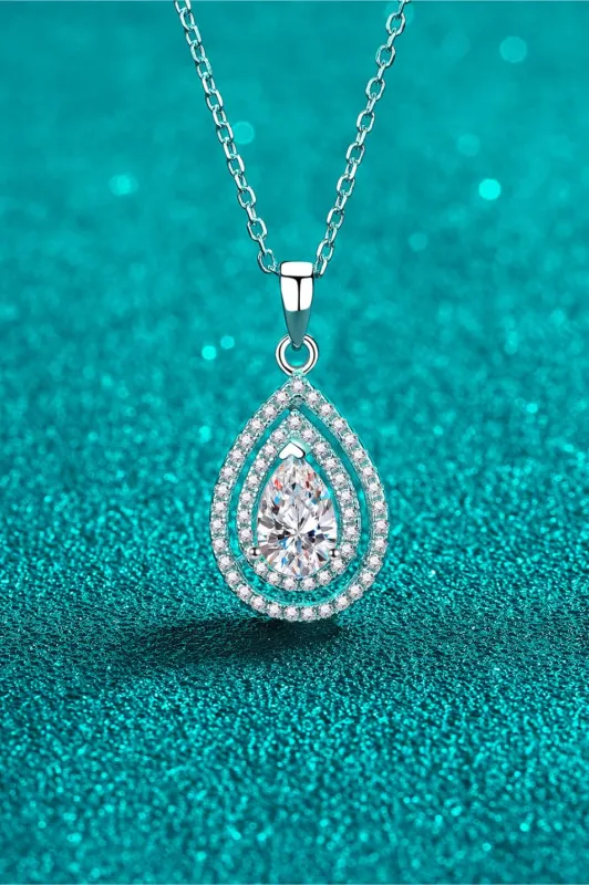 1 Carat Moissanite Teardrop Pendant Necklace sold by Gigi Laurent