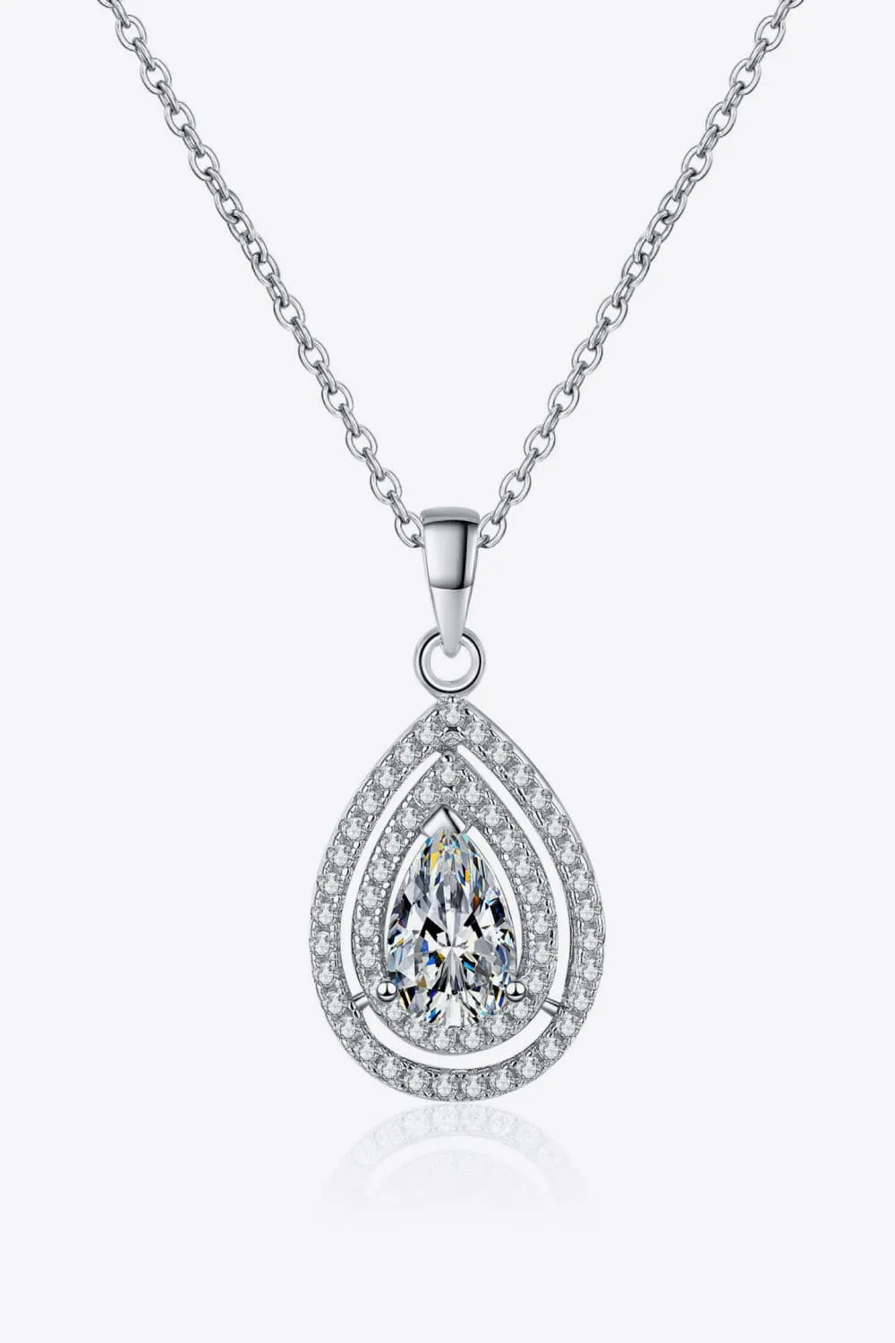 1 Carat Moissanite Teardrop Pendant Necklace sold by Gigi Laurent product image thumbnail 3