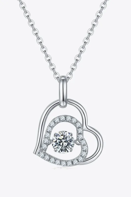 Moissanite Heart Pendant Necklace sold by Gigi Laurent