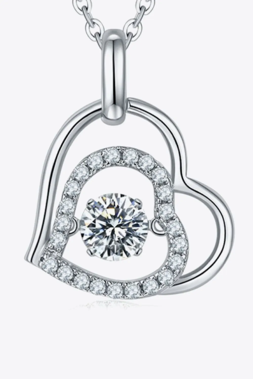 Moissanite Heart Pendant Necklace sold by Gigi Laurent product image thumbnail 2