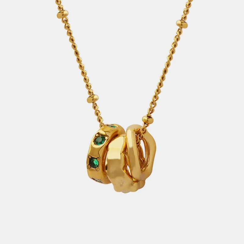 Titanium Steel Inlaid Zircon Pendant Necklace sold by Gigi Laurent