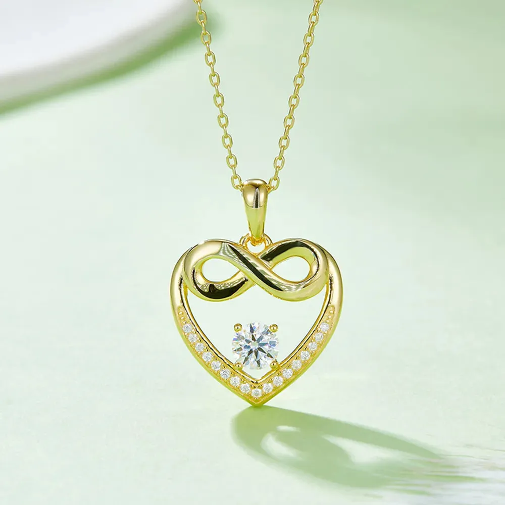 Moissanite 925 Sterling Silver Heart Necklace sold by Gigi Laurent product image thumbnail 2