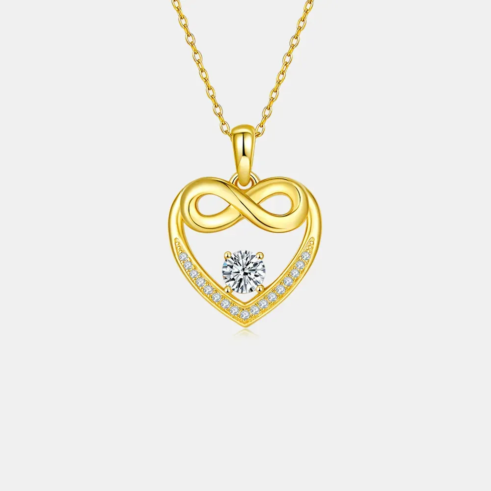 Moissanite 925 Sterling Silver Heart Necklace sold by Gigi Laurent product image thumbnail 3
