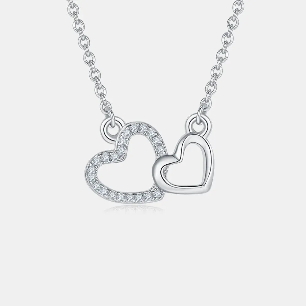 Moissanite 925 Sterling Silver Heart Necklace sold by Gigi Laurent product image thumbnail 5