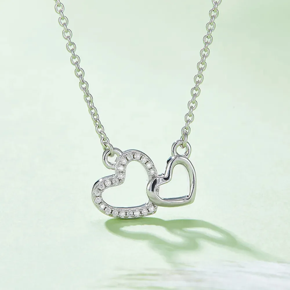 Moissanite 925 Sterling Silver Heart Necklace sold by Gigi Laurent product image thumbnail 4