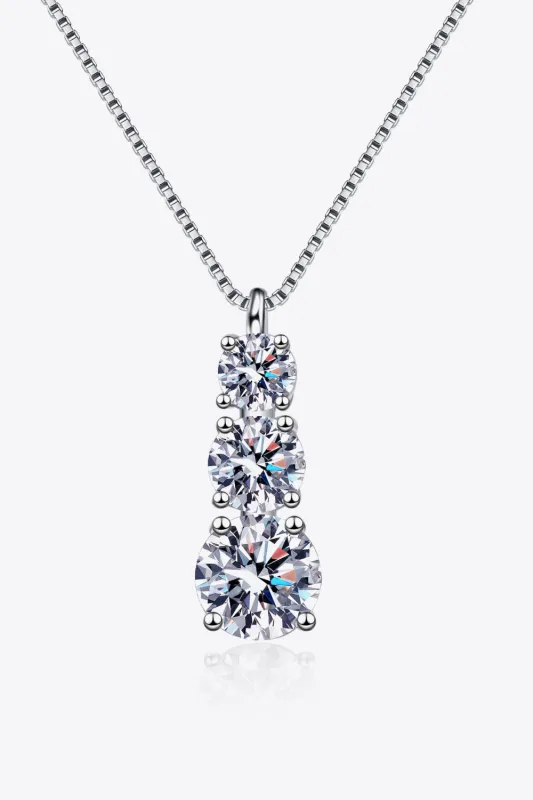 Moissanite Triple-Pendant Necklace sold by Gigi Laurent