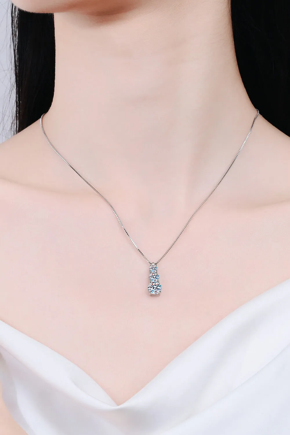 Moissanite Triple-Pendant Necklace sold by Gigi Laurent product image thumbnail 2