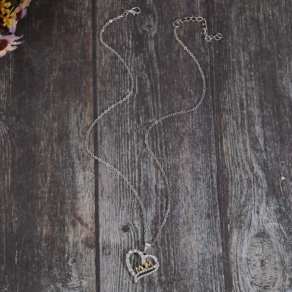 Alloy Inlaid Zircon Heart Pendant Necklace sold by Gigi Laurent product image thumbnail 2