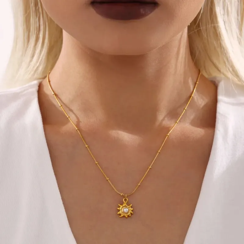 18K Gold-Plated Shell Pearl Necklace sold by Gigi Laurent