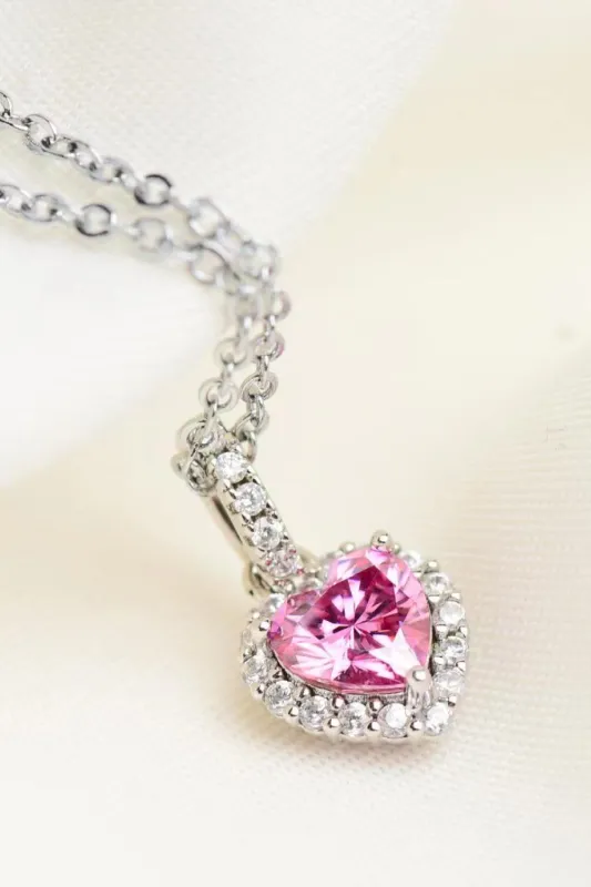 1 Carat Moissanite Heart Pendant Necklace sold by Gigi Laurent