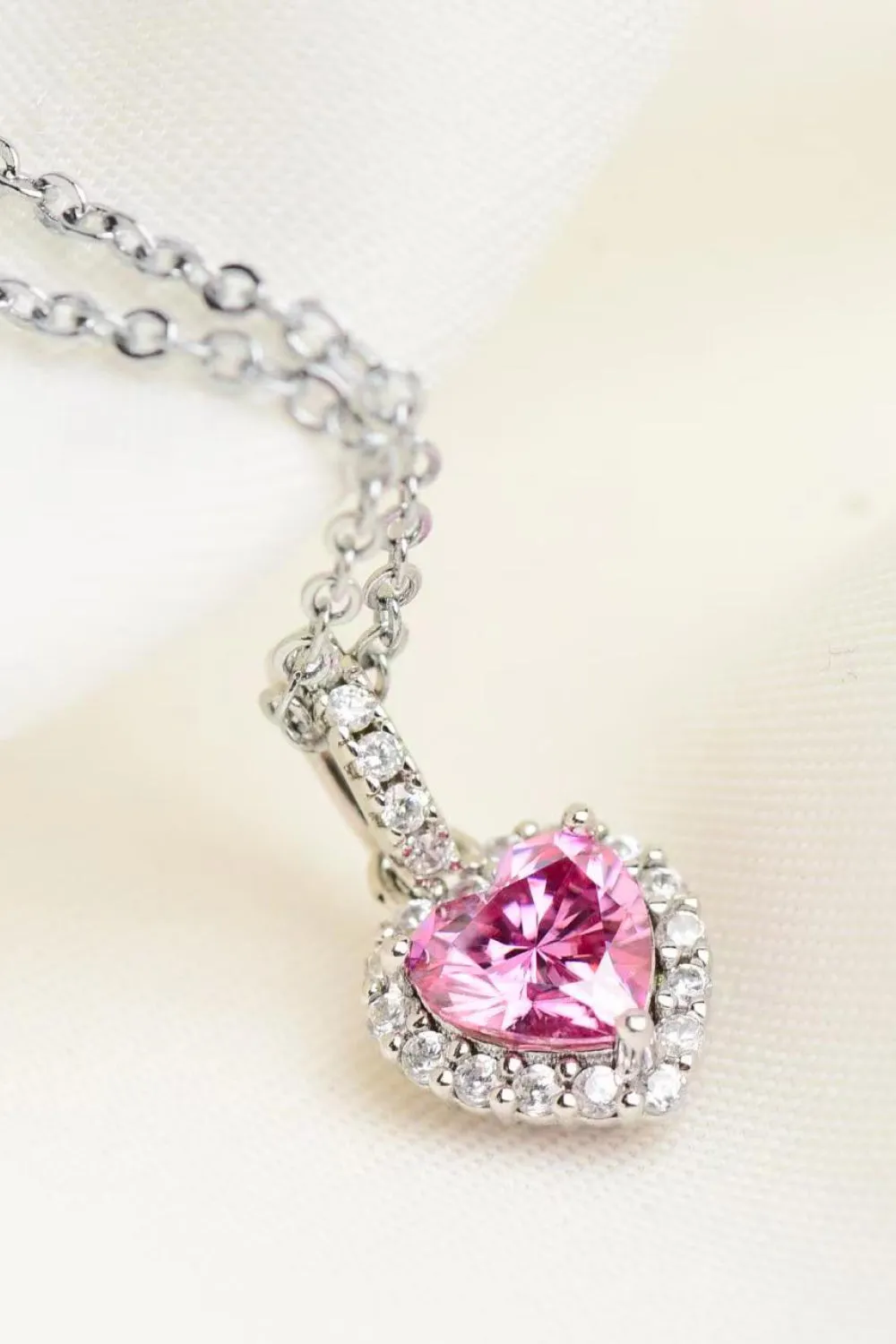 1 Carat Moissanite Heart Pendant Necklace sold by Gigi Laurent