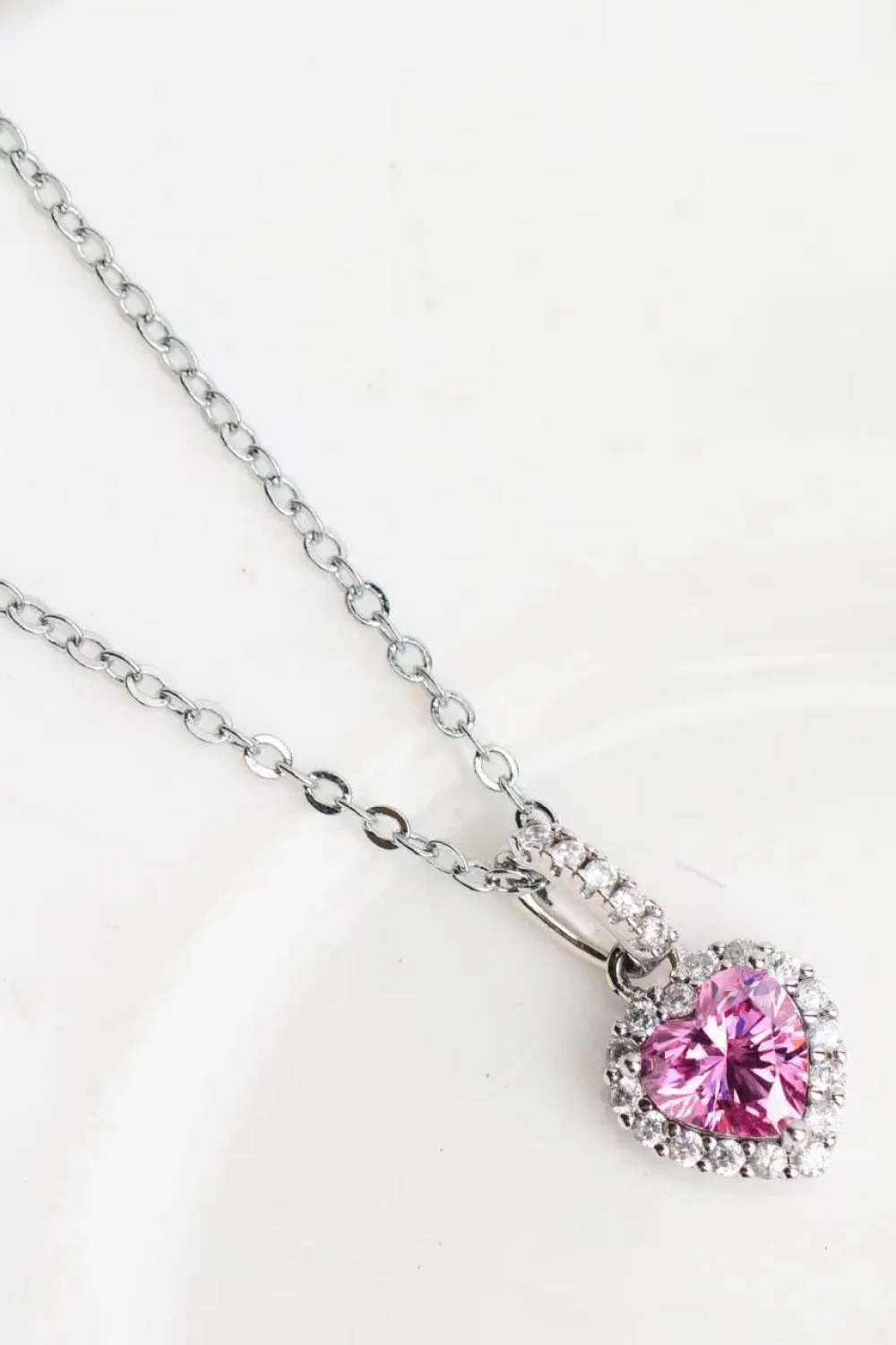 1 Carat Moissanite Heart Pendant Necklace sold by Gigi Laurent product image thumbnail 3