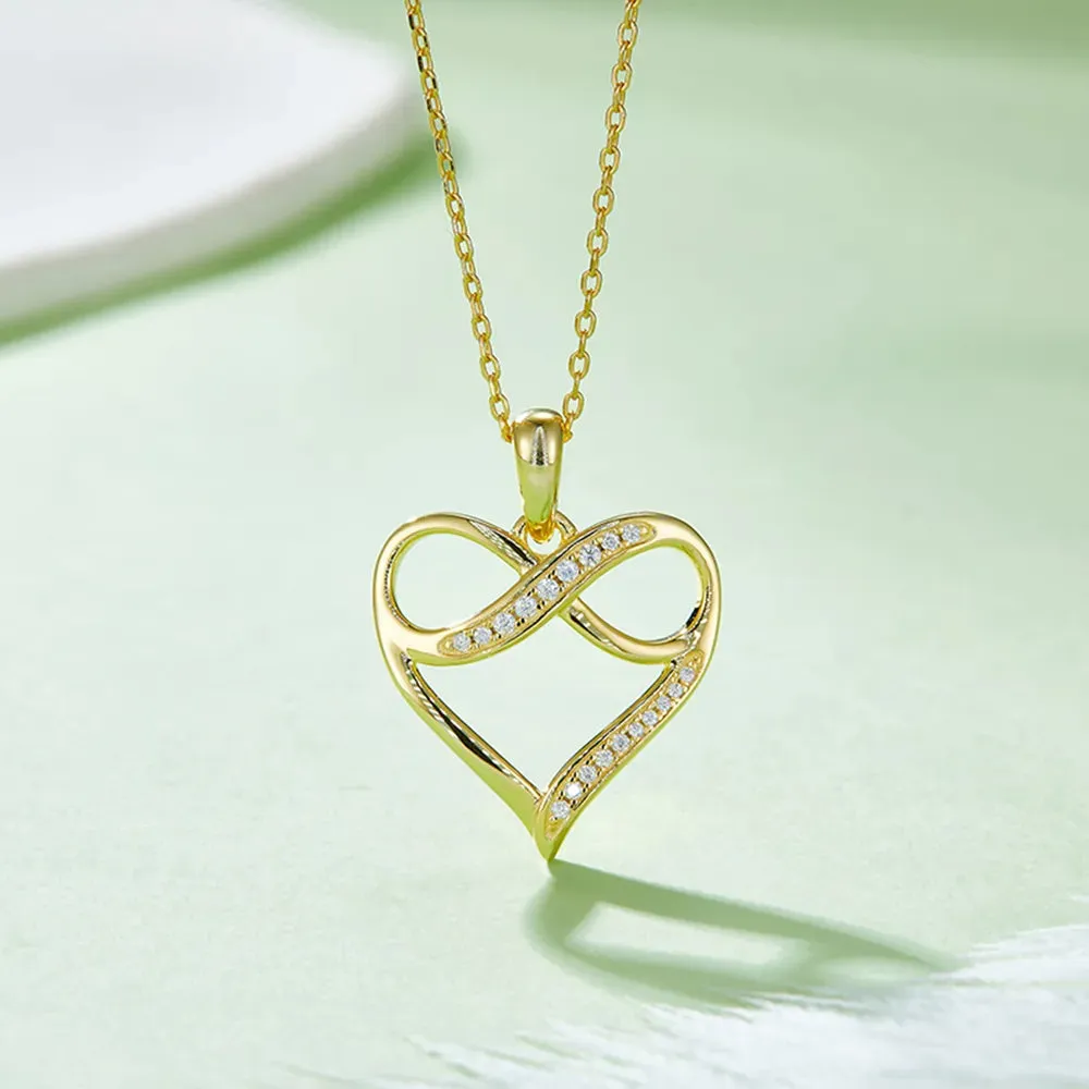Moissanite 925 Sterling Silver Heart Necklace sold by Gigi Laurent product image thumbnail 3