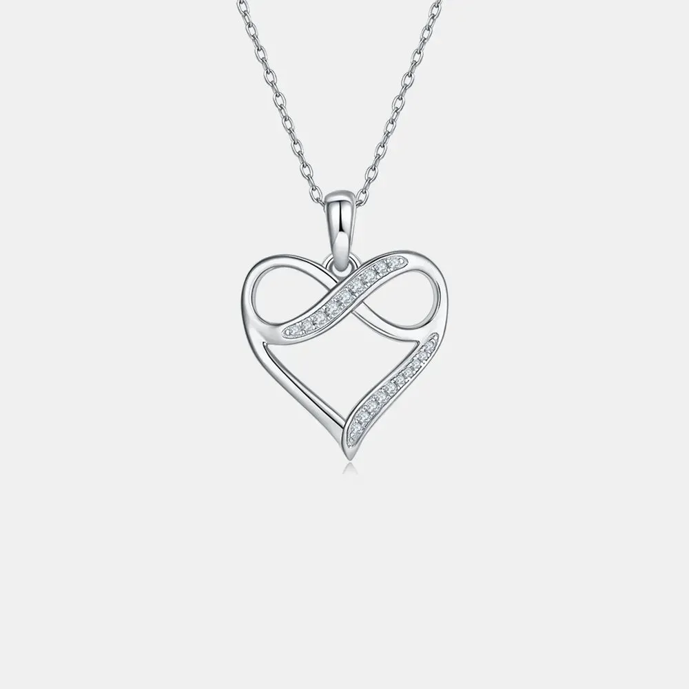 Moissanite 925 Sterling Silver Heart Necklace sold by Gigi Laurent product image thumbnail 4