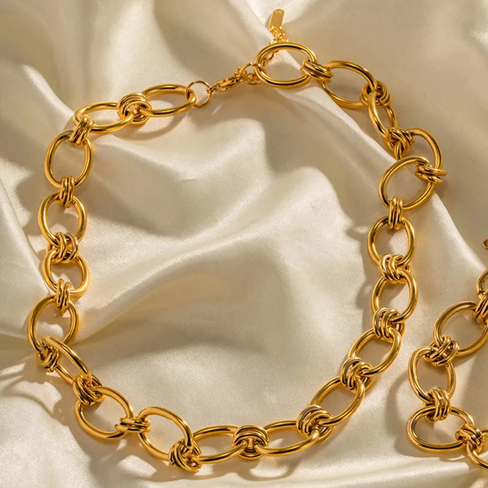 18K Gold-Plated Stainless Steel Necklace sold by Gigi Laurent product image thumbnail 2