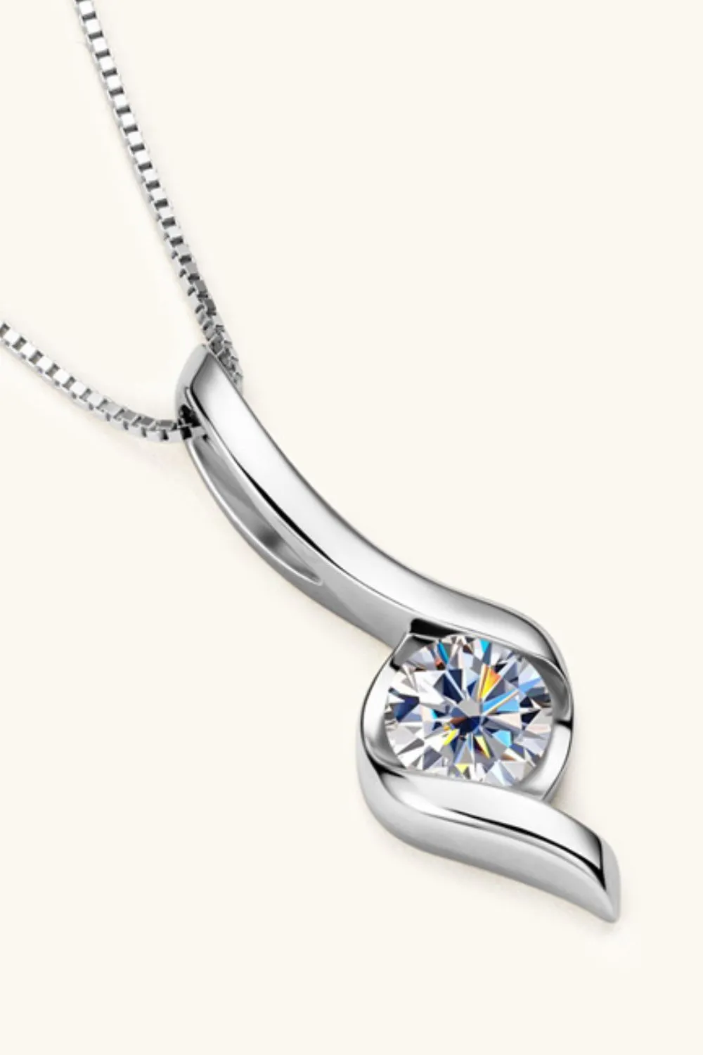 1 Carat Moissanite 925 Sterling Silver Necklace sold by Gigi Laurent product image thumbnail 5