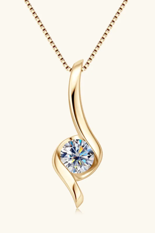 1 Carat Moissanite 925 Sterling Silver Necklace sold by Gigi Laurent