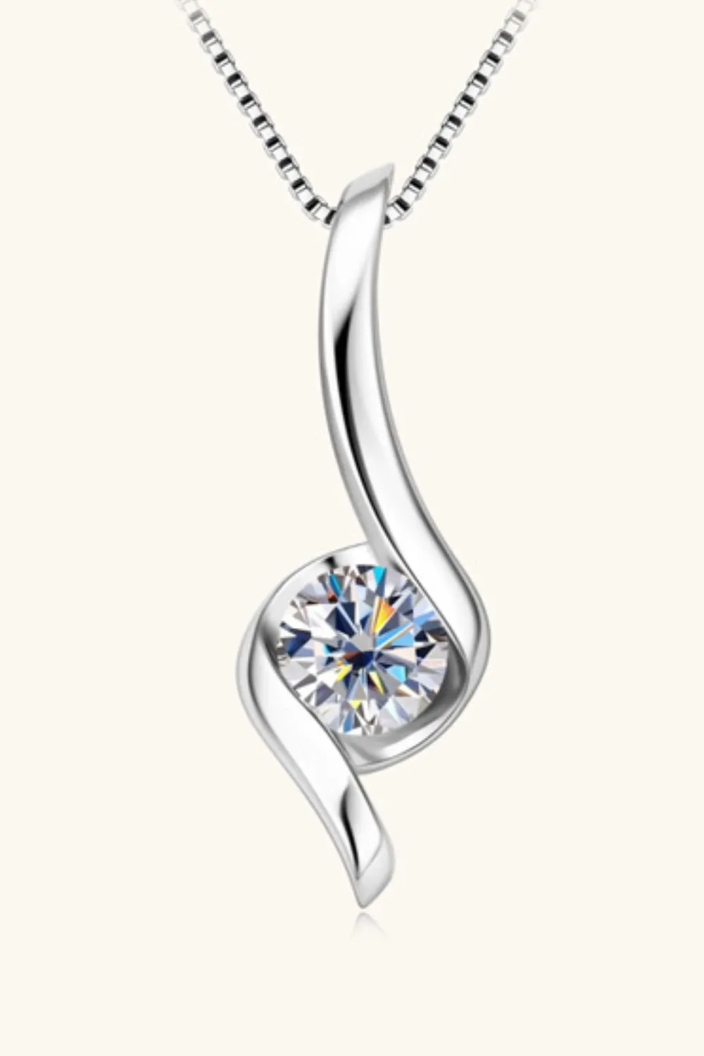 1 Carat Moissanite 925 Sterling Silver Necklace sold by Gigi Laurent product image thumbnail 4