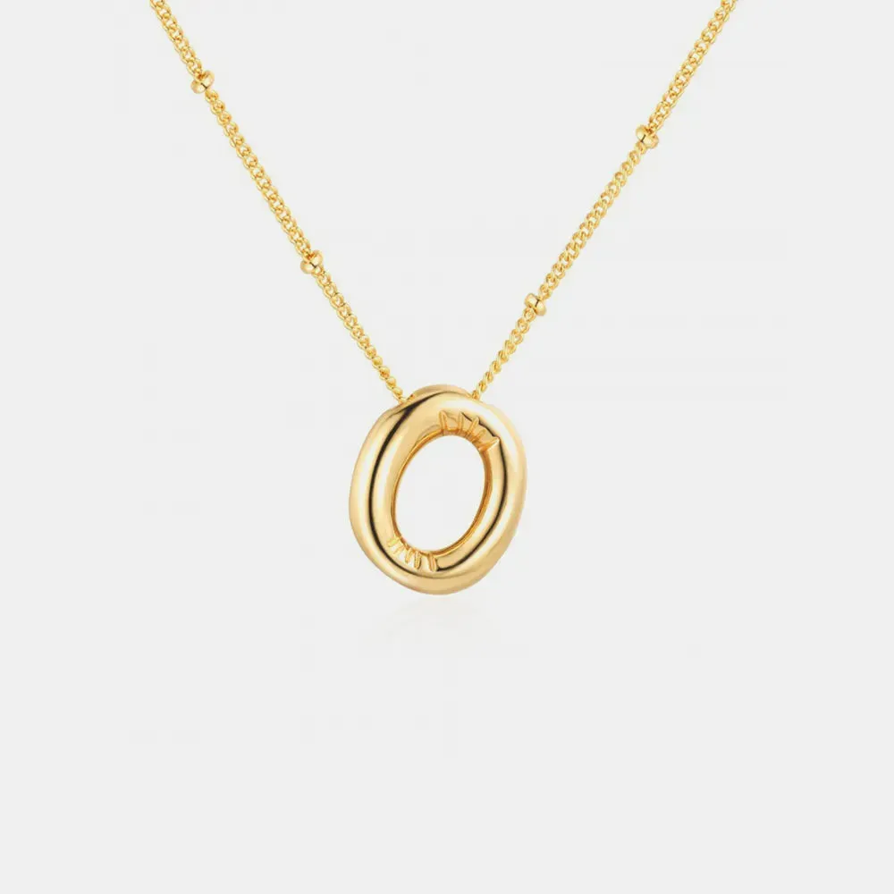 Gold-Plated Bubble Initial Necklace sold by Gigi Laurent product image thumbnail 5