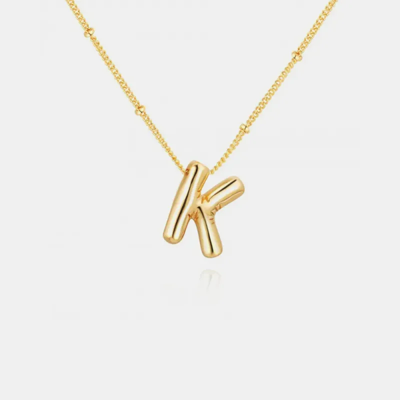 Gold-Plated Bubble Initial Necklace sold by Gigi Laurent