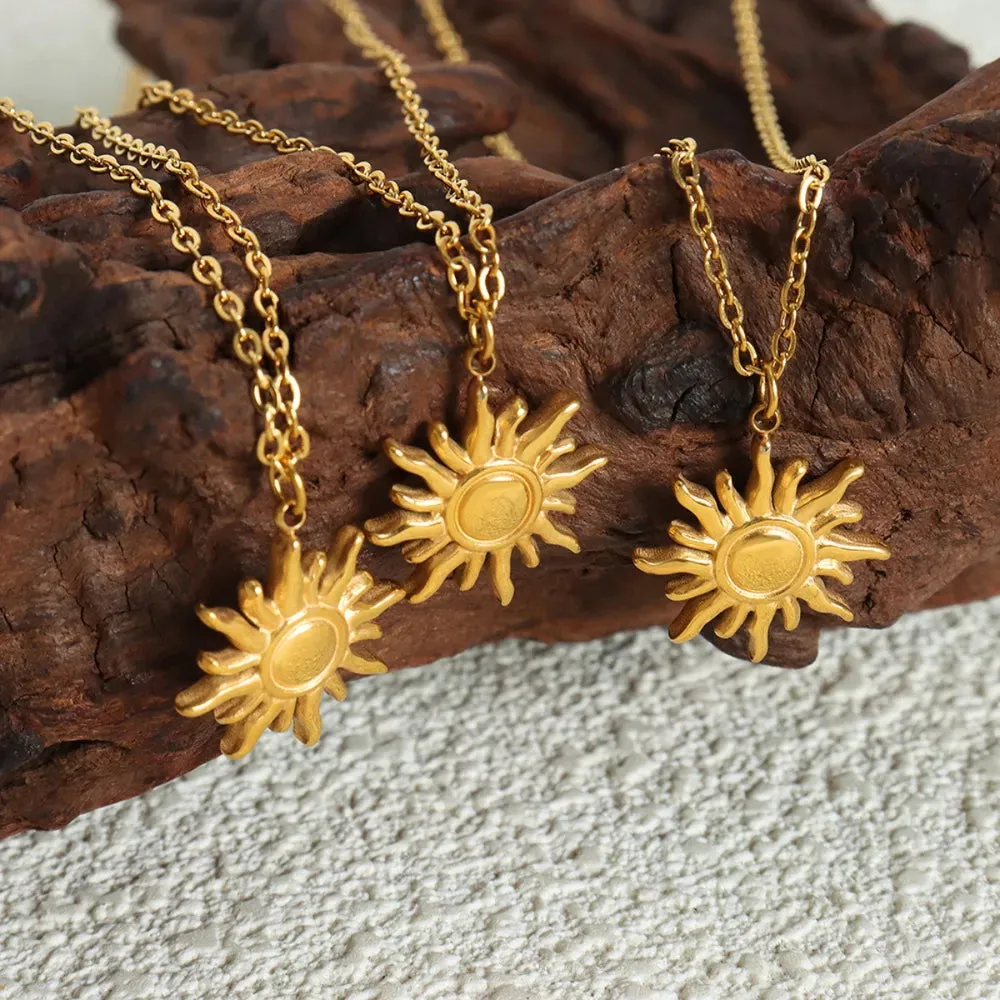 Titanium Steel Sun Shape Pendant Necklace sold by Gigi Laurent product image thumbnail 5