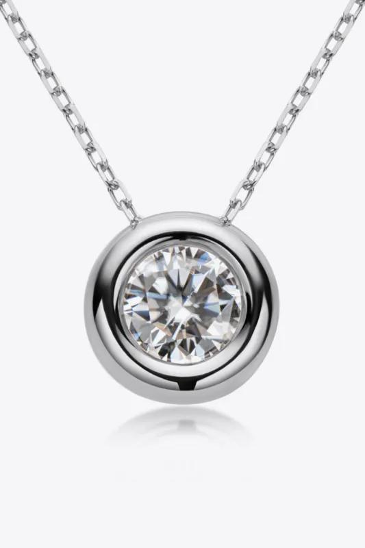 Adored 1 Carat Moissanite Pendant 925 Sterling Silver Necklace sold by Gigi Laurent