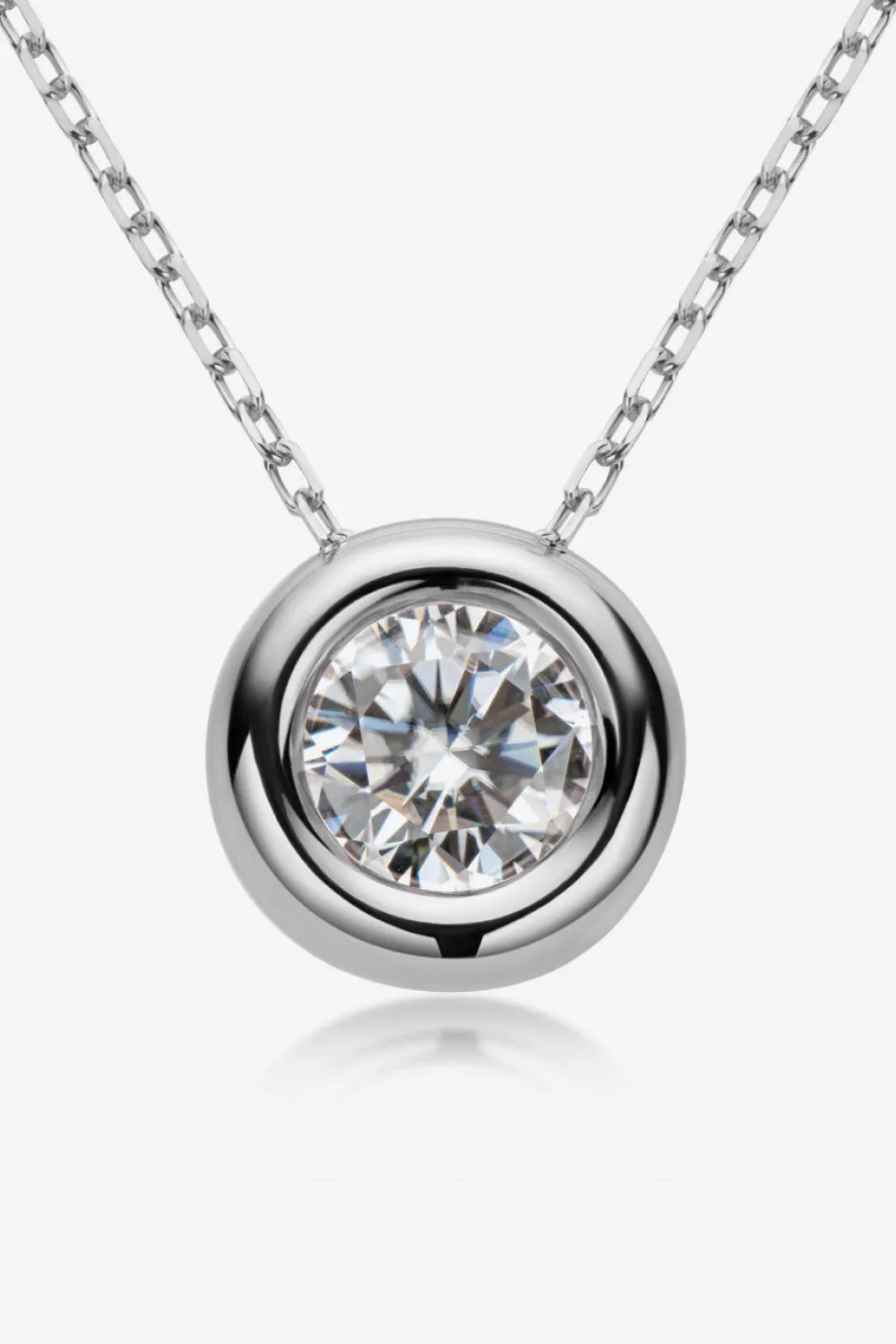 Adored 1 Carat Moissanite Pendant 925 Sterling Silver Necklace sold by Gigi Laurent