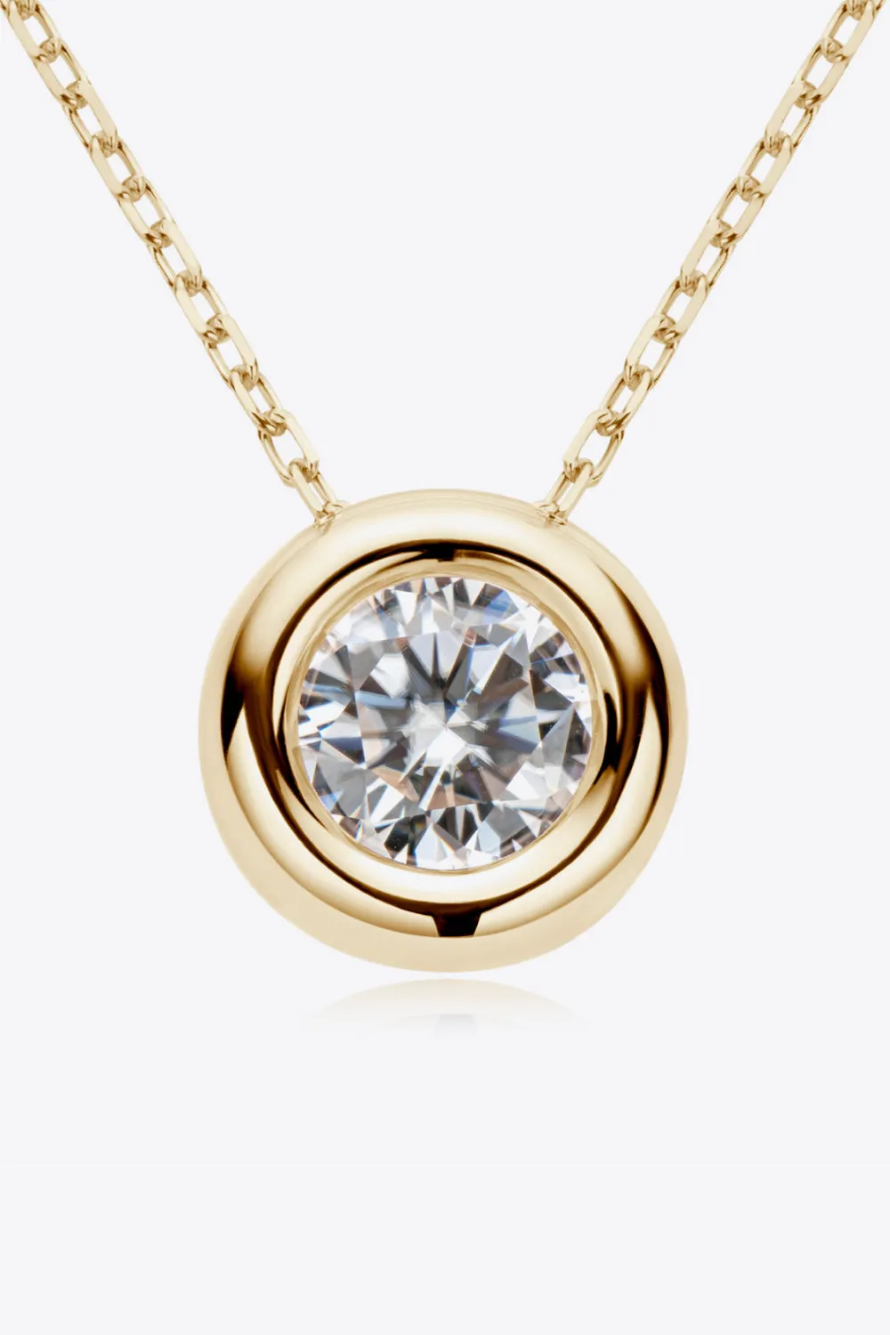 Adored 1 Carat Moissanite Pendant 925 Sterling Silver Necklace sold by Gigi Laurent product image thumbnail 4