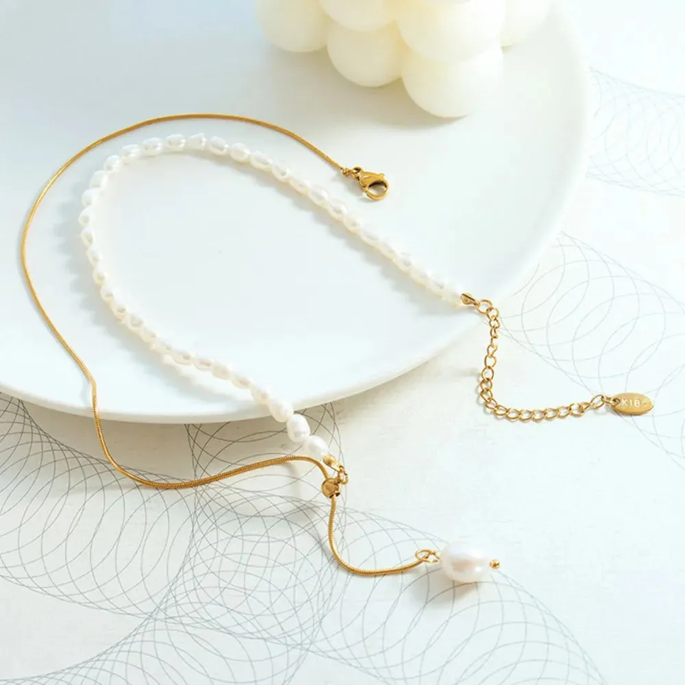 18K Gold-Plated Pearl Necklace sold by Gigi Laurent product image thumbnail 3