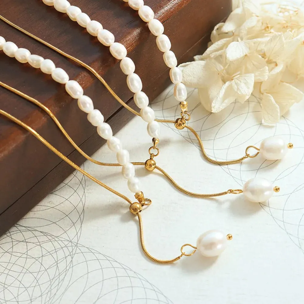 18K Gold-Plated Pearl Necklace sold by Gigi Laurent product image thumbnail 4