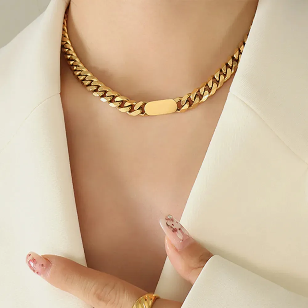 18K Gold-Plated Chain Necklace sold by Gigi Laurent product image thumbnail 3