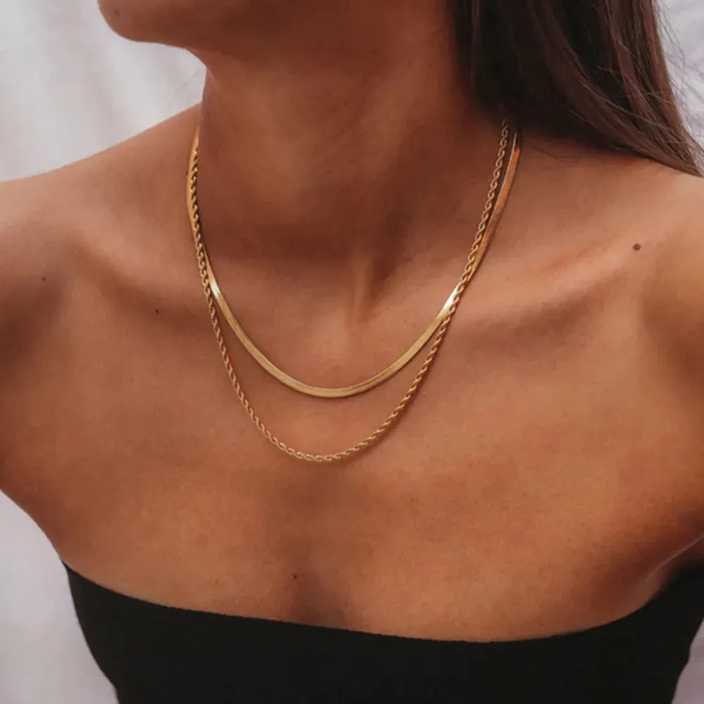 18K Gold-Plated Double-Layered Necklace sold by Gigi Laurent