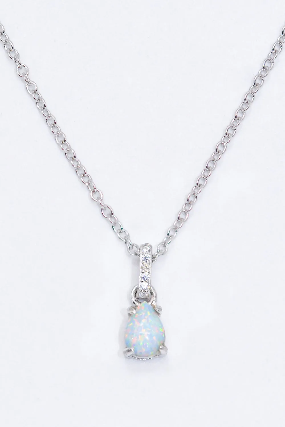 Opal Pendant 925 Sterling Silver Chain-Link Necklace sold by Gigi Laurent product image thumbnail 5
