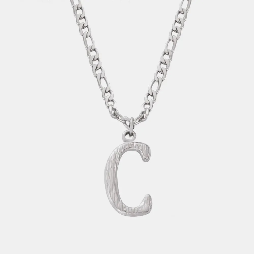Titanium Steel Letter Pendant Necklace sold by Gigi Laurent product image thumbnail 3