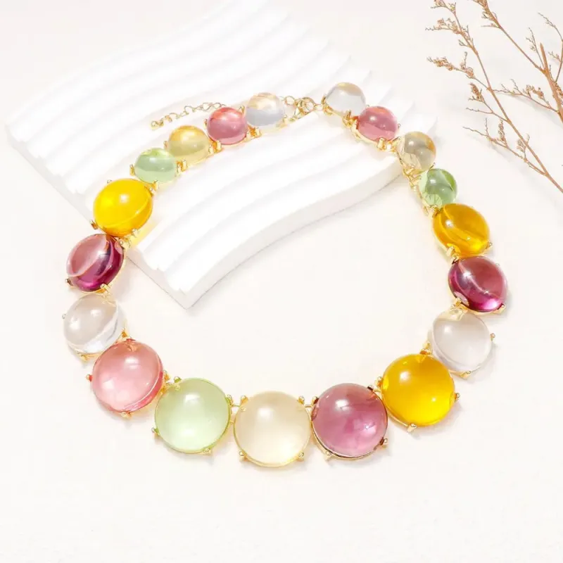 Alloy & Round Rhinestone Necklace made by Gigi Laurent