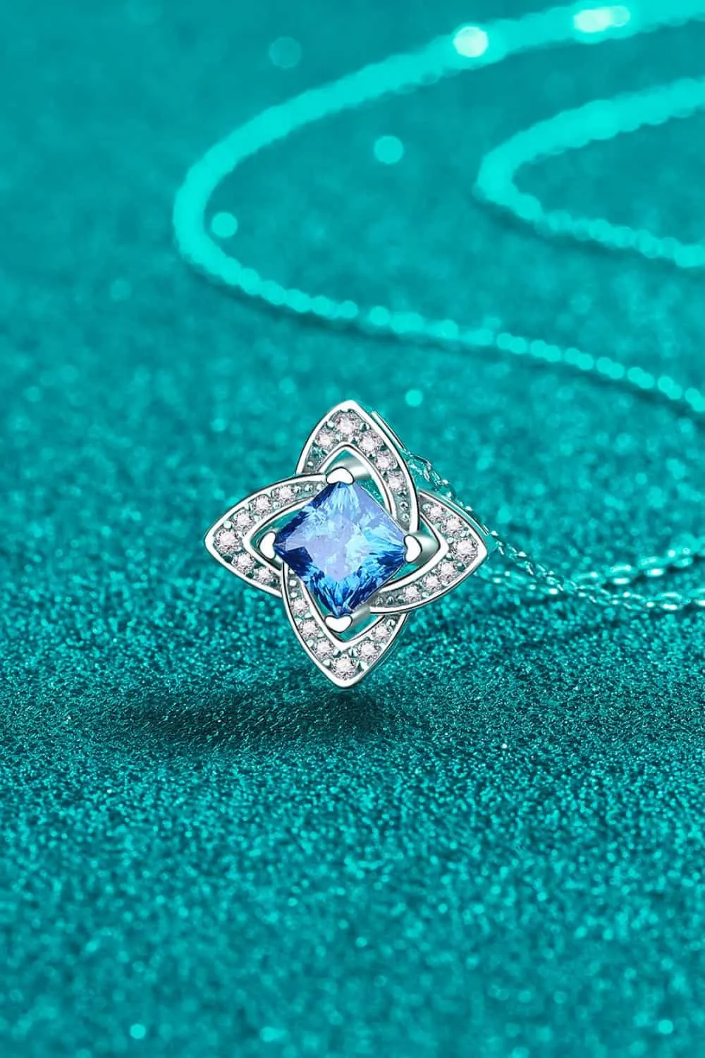 1 Carat Moissanite Floral Pendant Necklace sold by Gigi Laurent product image thumbnail 4
