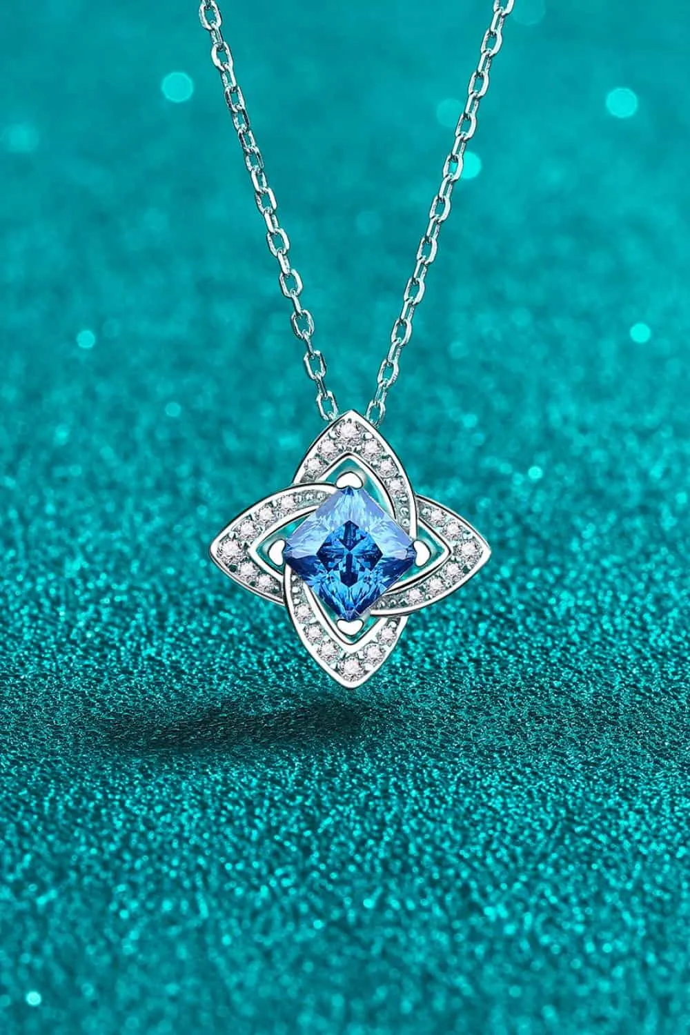 1 Carat Moissanite Floral Pendant Necklace sold by Gigi Laurent product image thumbnail 3