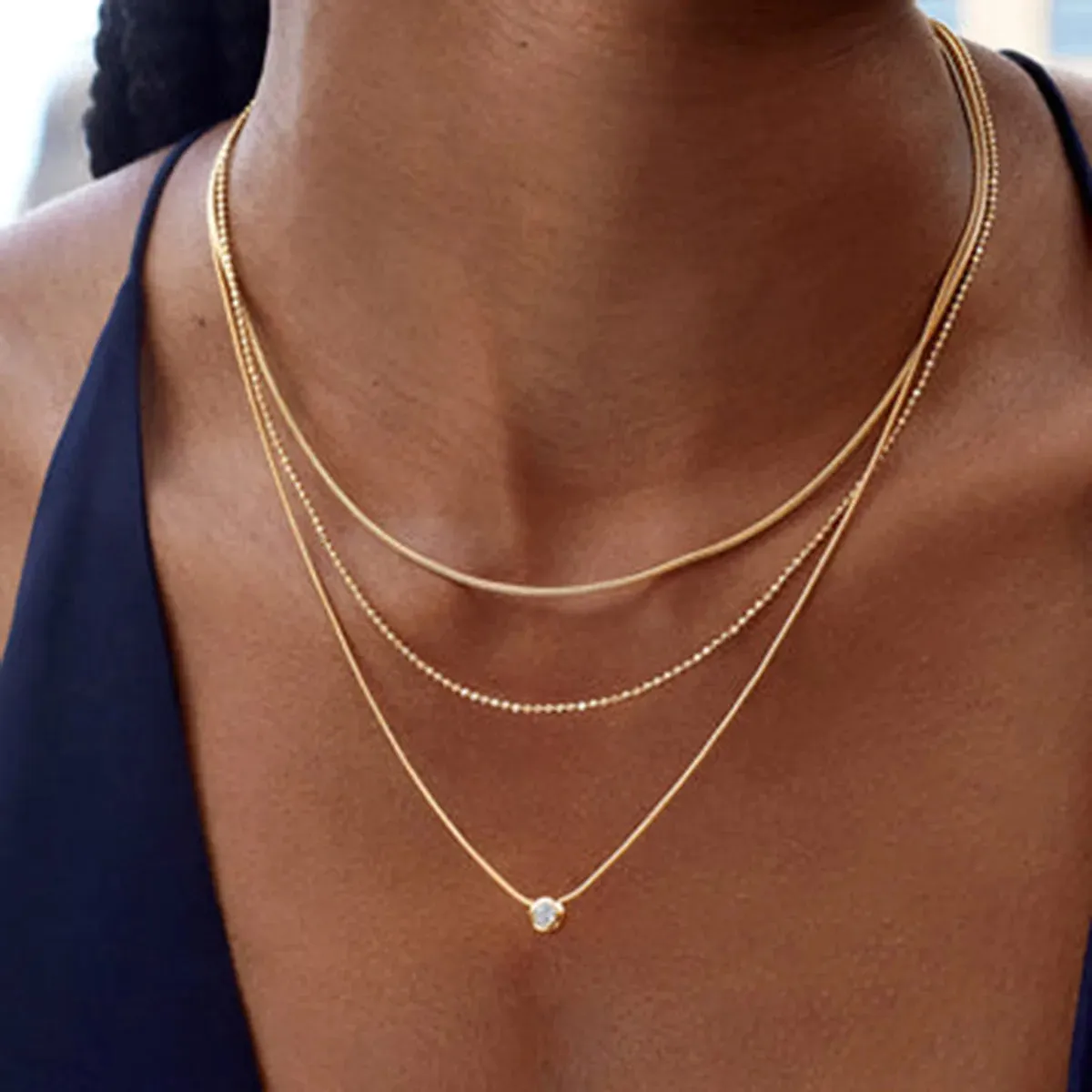 18K Gold-Plated Layered Necklace sold by Gigi Laurent