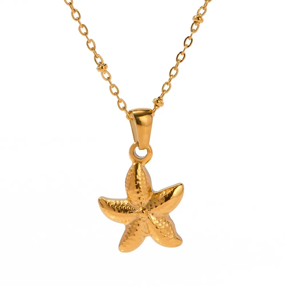 18K Gold Plated Starfish Pendant Necklace sold by Gigi Laurent product image thumbnail 4