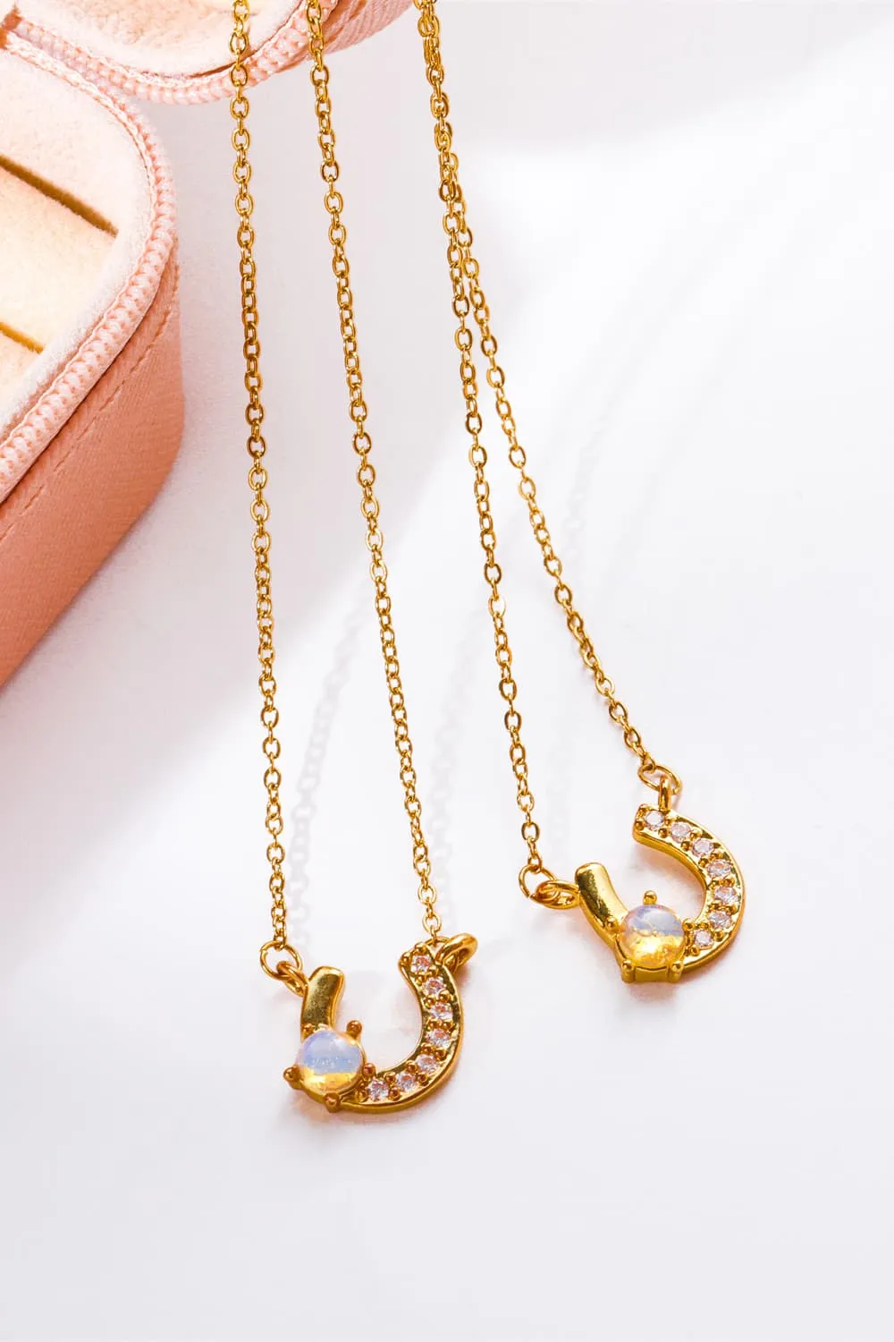 Horseshoe Shape Copper 14K Gold Plated Pendant Necklace sold by Gigi Laurent product image thumbnail 3