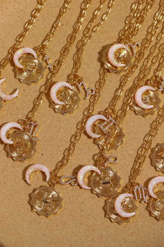 Constellation and Moon Pendant Copper Necklace sold by Gigi Laurent