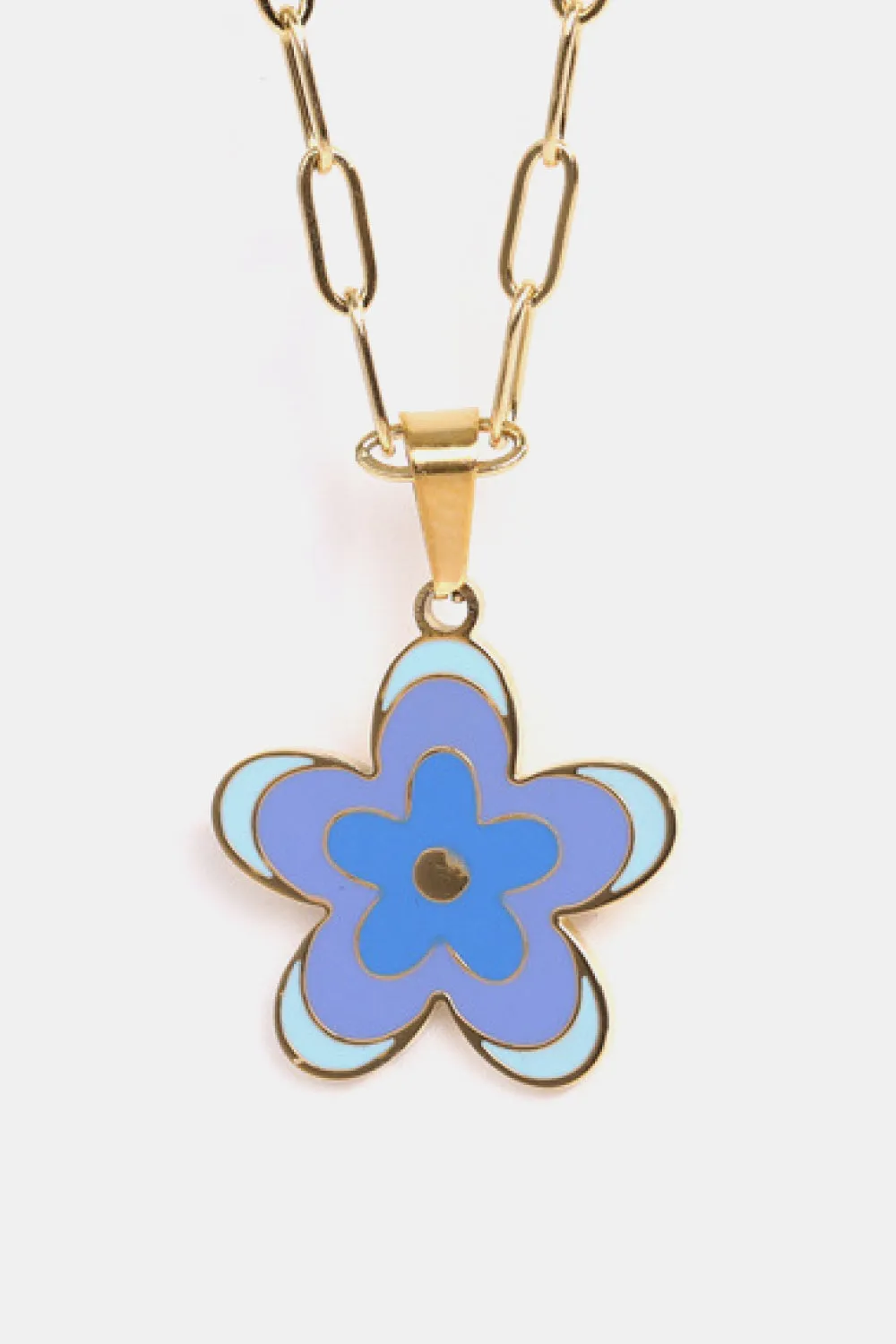 Flower Pendant Stainless Steel Necklace sold by Gigi Laurent product image thumbnail 3