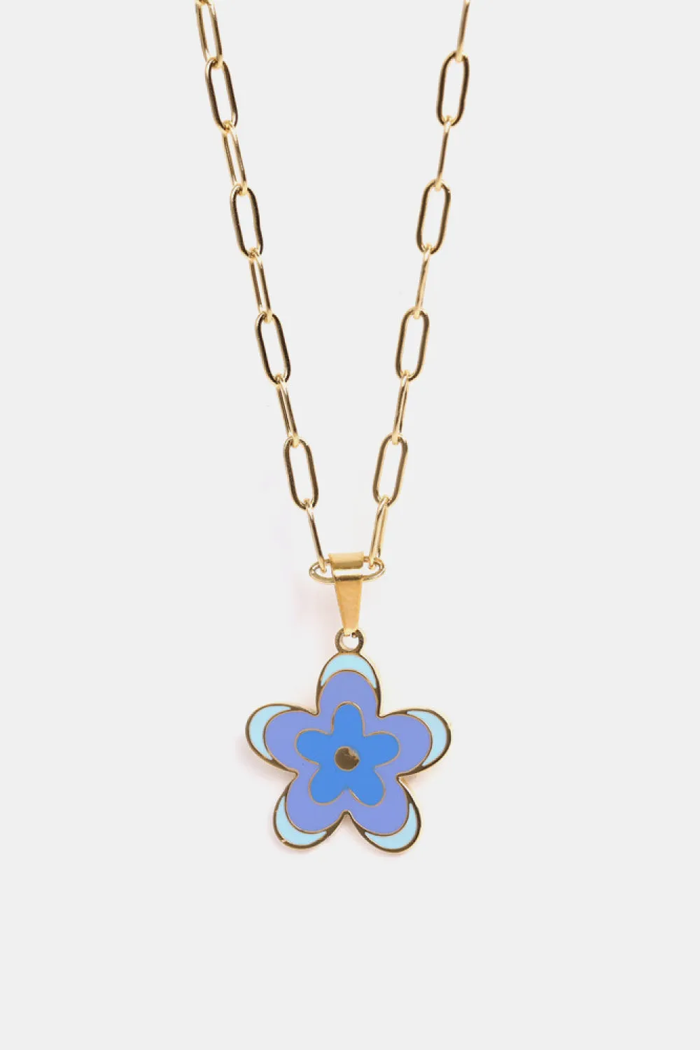 Flower Pendant Stainless Steel Necklace sold by Gigi Laurent product image thumbnail 2