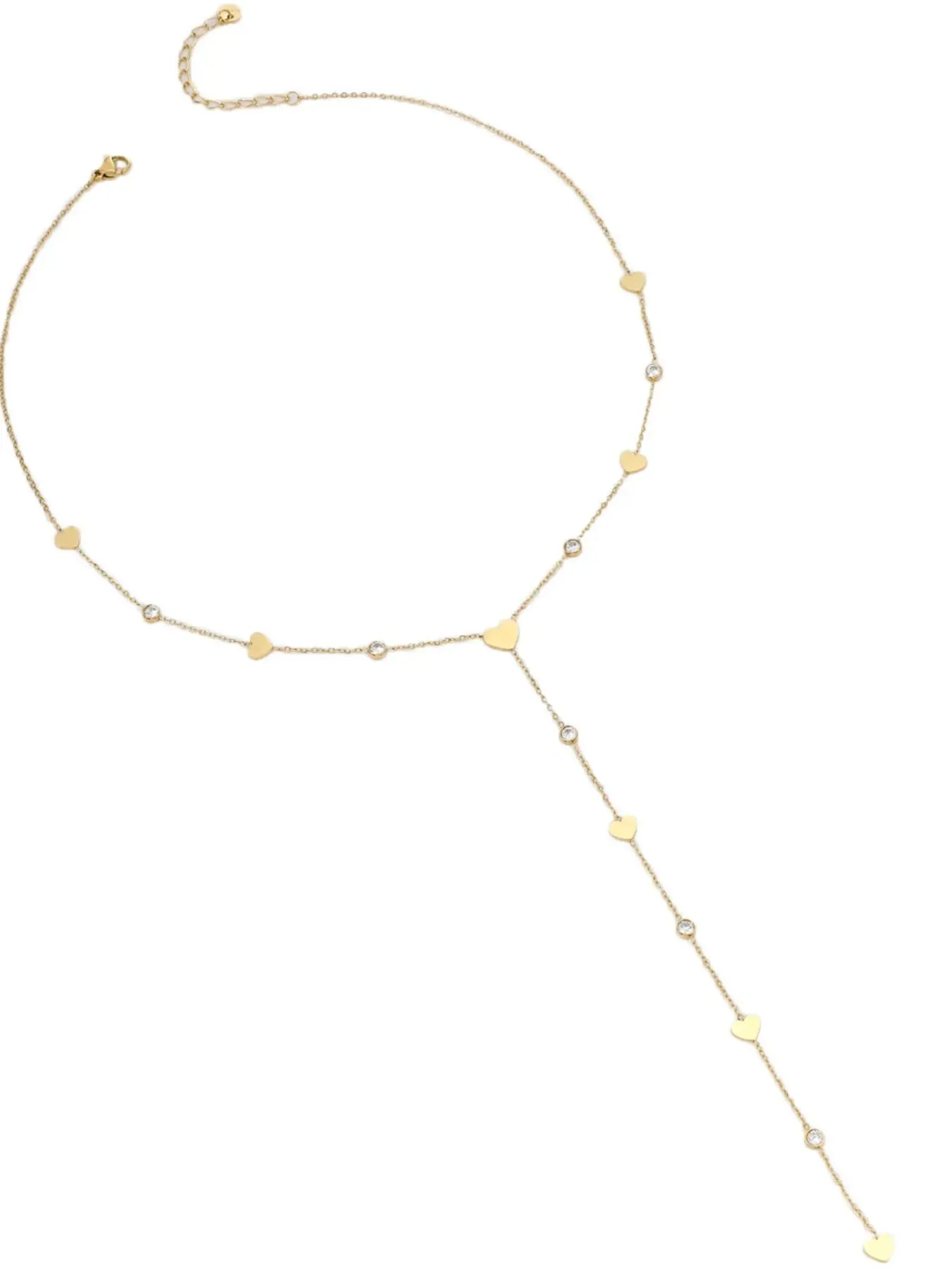 18K Gold-Plated Heart Zircon Necklace sold by Gigi Laurent product image thumbnail 5